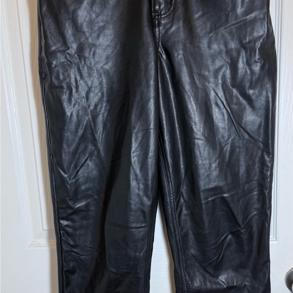 Abercrombie & Fitch Black Ultra High Rise Pleather Pants